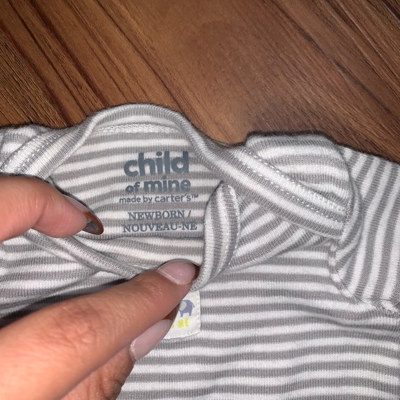 grey & white newborn short sleeve tee - Picture 2 of 2